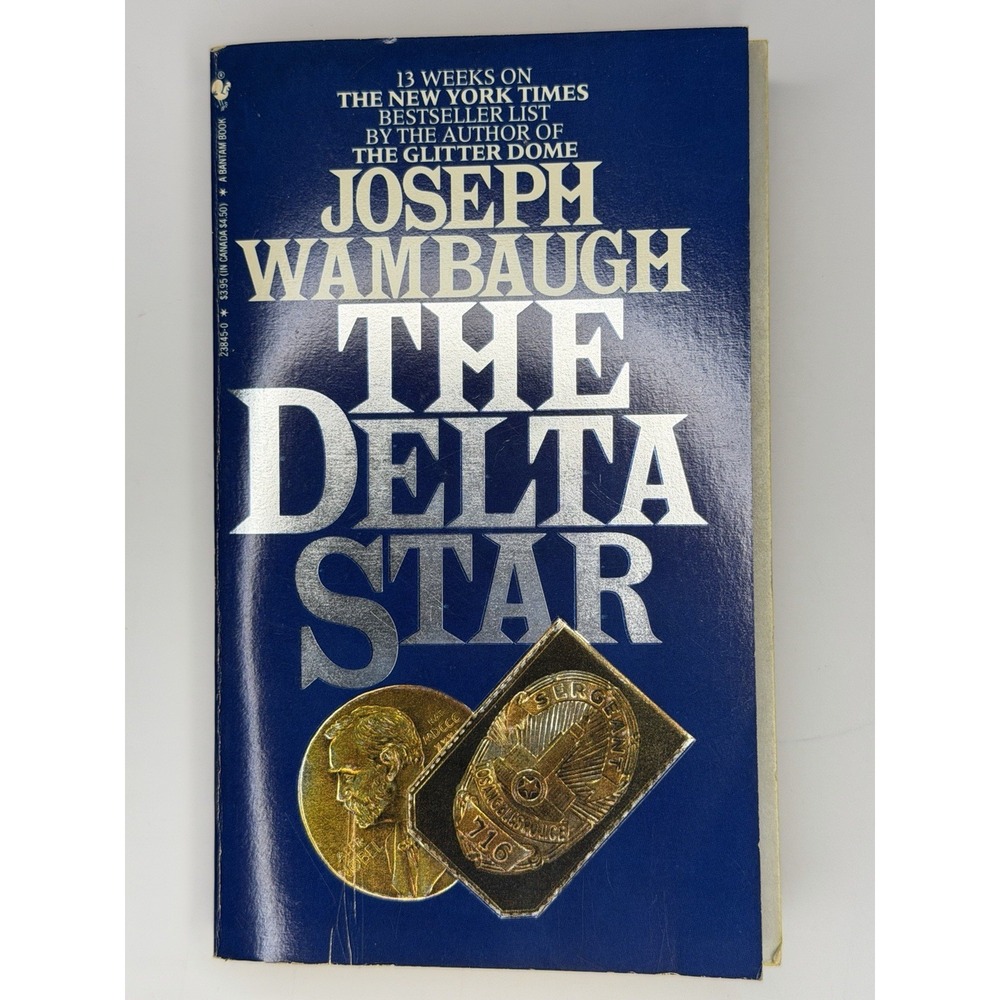 The Delta Star, Joseph Wambaugh, Paperback Bantam Books Crime Vintage Novel